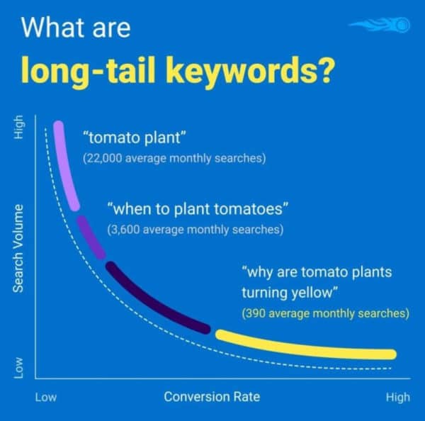 Infographic illustrating long-tail keywords